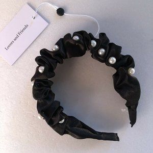 Lovers + Friends Estelle Headband Satin Pearls